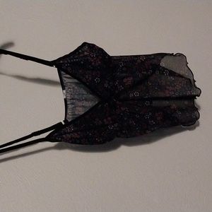 Sheer Y2K floral tank top